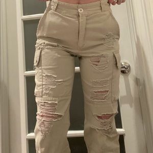 LF Carmar Denim Tan Cargo Pants